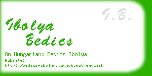 ibolya bedics business card